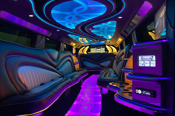 inside the limo