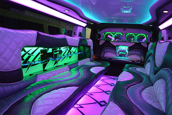 seating on limo