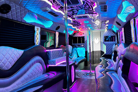 party bus interior